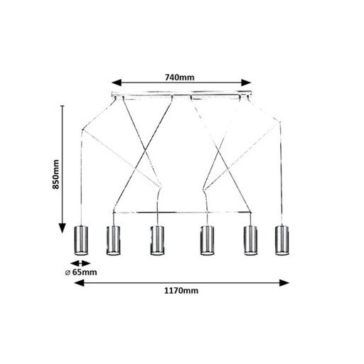 Rábalux Aslaug Beltéri lámpa  GU10 6x MAX 50 - RAB72018