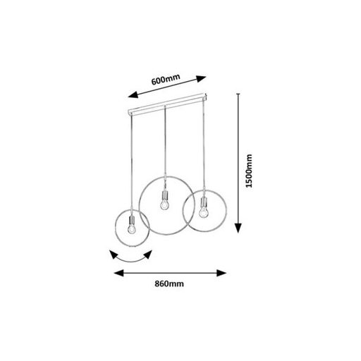 Rábalux Dilara Beltéri lámpa  E27 3x MAX 40 - RAB72019
