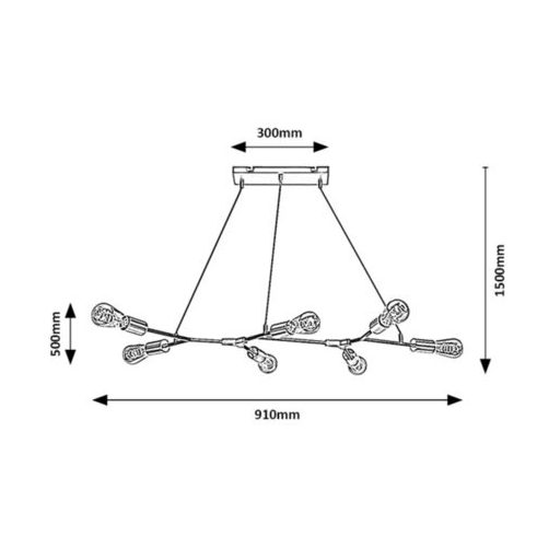 Rábalux Branwen Beltéri lámpa  E27 7x MAX 25 - RAB72027