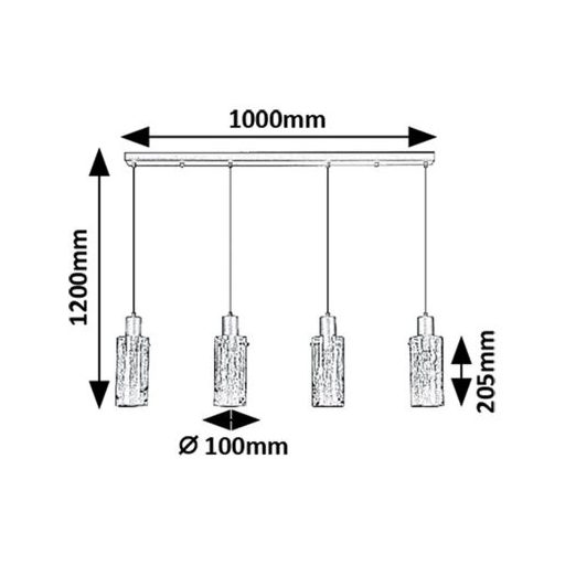 Rábalux Fumea Beltéri lámpa  E27 4x MAX 60 - RAB72039