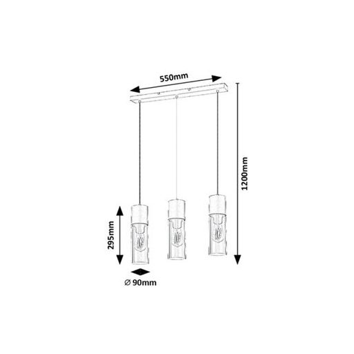 Rábalux Ronno Beltéri lámpa  E27 3x MAX 25 - RAB72053