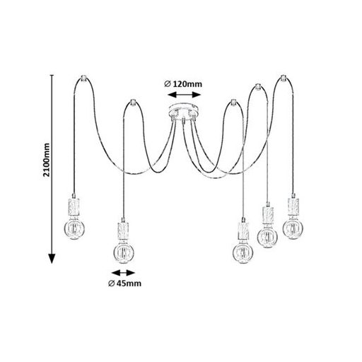 Rábalux Dollien Beltéri lámpa  E27 5x MAX 60 - RAB72075
