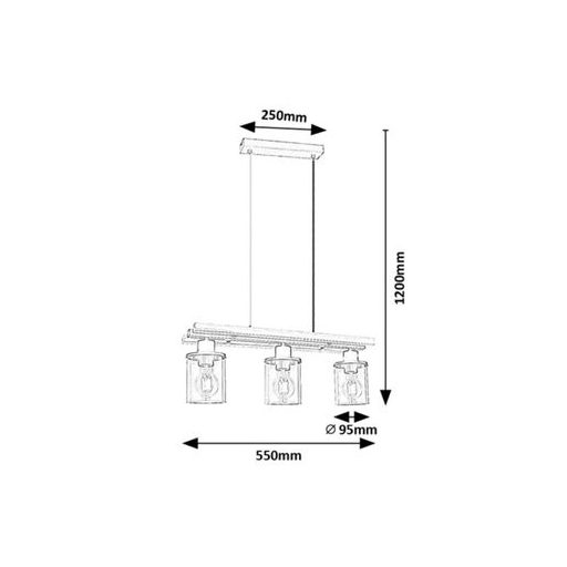 Rábalux Niylah Beltéri lámpa  E27 3x MAX 25 - RAB72083