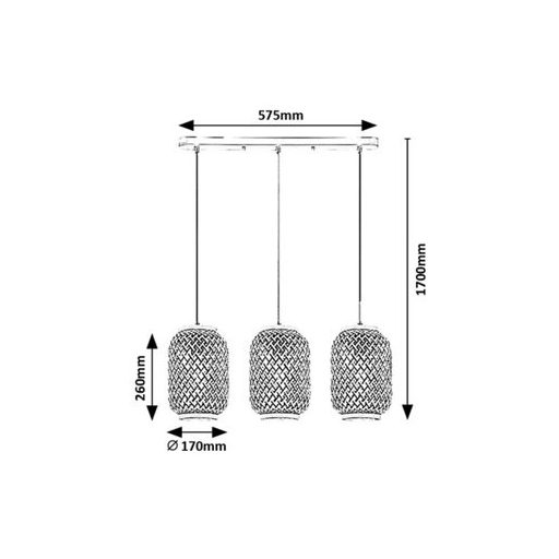 Rábalux Adalla Beltéri lámpa  E27 3x MAX 40 - RAB72093