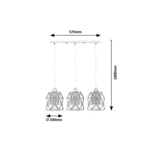 Rábalux Emrys Beltéri lámpa  E27 3x MAX 40 - RAB72113
