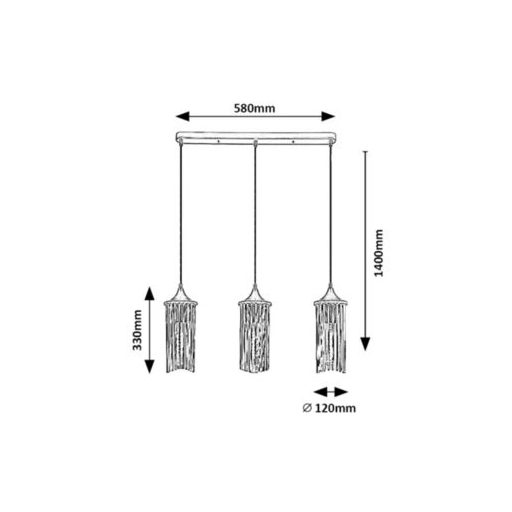 Rábalux Roxas Beltéri lámpa  E27 3x MAX 40 - RAB72153
