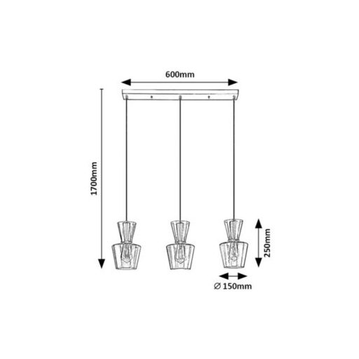 Rábalux Abra Beltéri lámpa  E27 3x MAX 60 - RAB72163