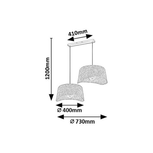 Rábalux Farelia Beltéri lámpa  E27 2x MAX 10 - RAB72190