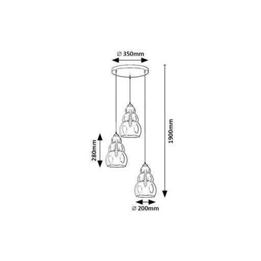 Rábalux Salvatore Beltéri lámpa  E27 3x MAX 40 - RAB72213