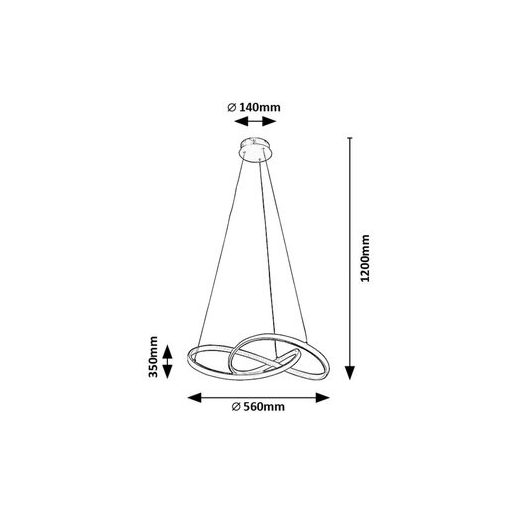 Rábalux Castiel Beltéri lámpa meleg fehér LED 36 - RAB72215