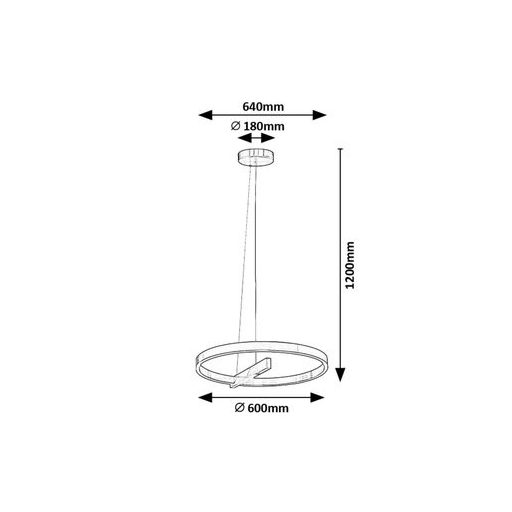 Rábalux Thrac Beltéri lámpa természetes fehér LED 34 - RAB72222