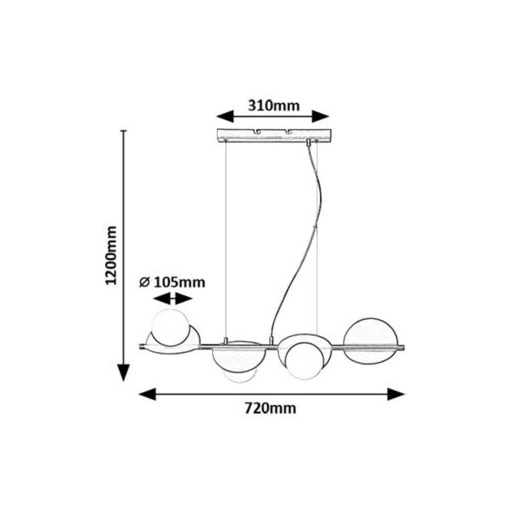 Rábalux Jules Beltéri lámpa  G9 4x MAX 5 - RAB72225