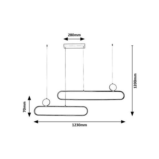 Rábalux Circado Beltéri lámpa meleg fehér LED 48 - RAB72268