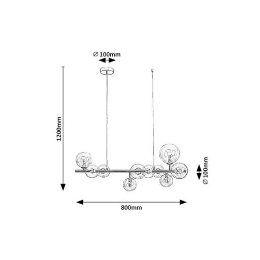 Rábalux Aslov Beltéri lámpa  G9 10x MAX 28 - RAB72298