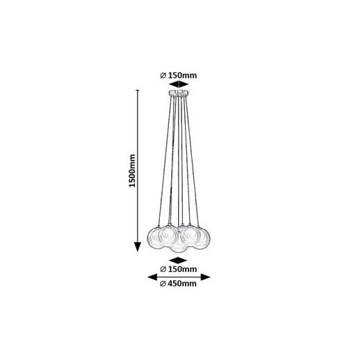 Rábalux Rosehip Beltéri lámpa  G9 7x MAX 25 - RAB72304