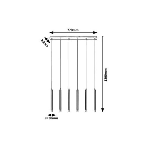 Rábalux Ramira Beltéri lámpa  G9 6x MAX 5 - RAB72362