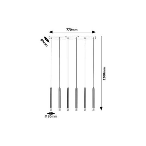 Rábalux Ramira Beltéri lámpa  G9 6x MAX 5 - RAB72363