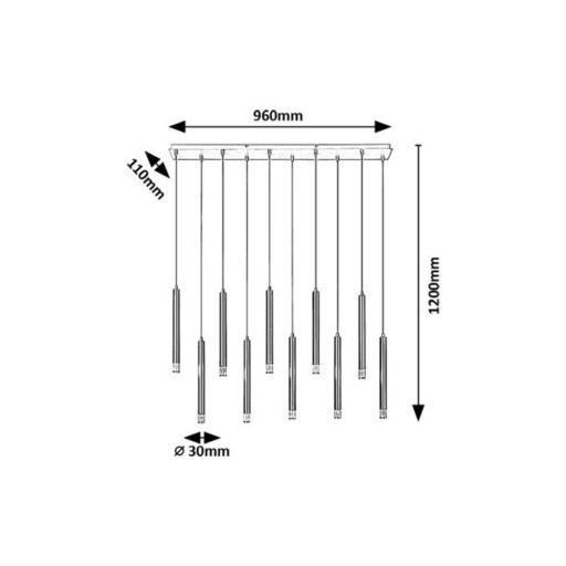 Rábalux Ramira Beltéri lámpa  G9 10x MAX 5 - RAB72364