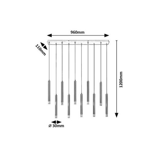 Rábalux Ramira Beltéri lámpa  G9 10x MAX 5 - RAB72365