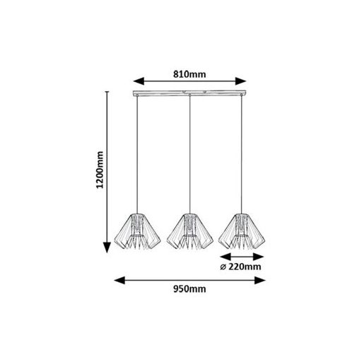 Rábalux Emerencia Beltéri lámpa  E27 3x MAX 40 - RAB72371