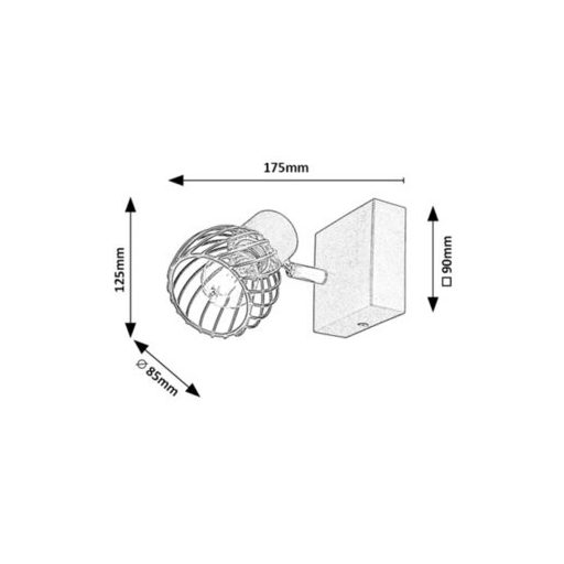 Rábalux Aberama Beltéri lámpa  E14 1X MAX 10 - RAB73001