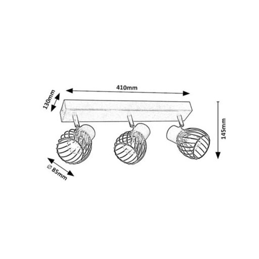 Rábalux Aberama Beltéri lámpa  E14 3X MAX 10 - RAB73003