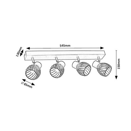 Rábalux Aberama Beltéri lámpa  E14 4X MAX 10 - RAB73004