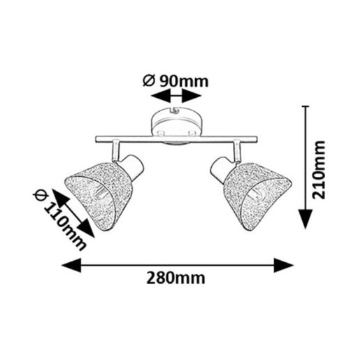 Rábalux Farelia Beltéri lámpa  E14 2X MAX 10 - RAB73006