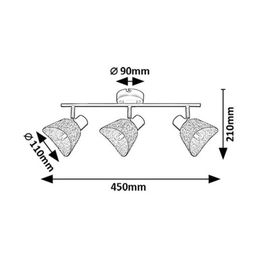Rábalux Farelia Beltéri lámpa  E14 3X MAX 10 - RAB73007