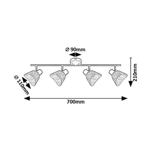 Rábalux Farelia Beltéri lámpa  E14 4X MAX 10 - RAB73008