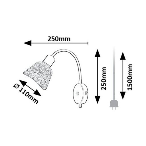 Rábalux Farelia Beltéri lámpa  E14 1X MAX 10 - RAB73009