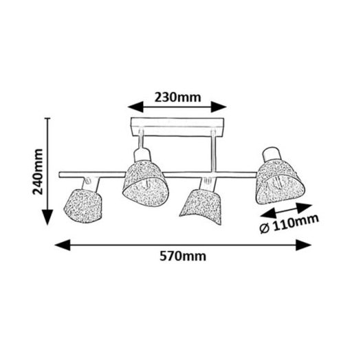 Rábalux Farelia Beltéri lámpa  E14 4X MAX 10 - RAB73010