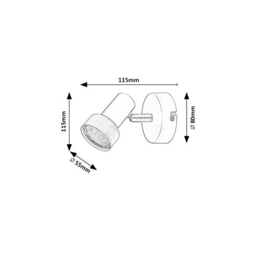 Rábalux Konrad Beltéri lámpa  GU10 1x MAX 50 - RAB73011