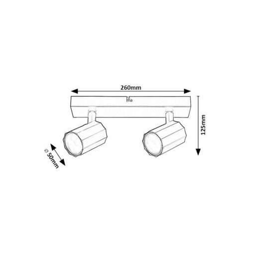 Rábalux Rogelio Beltéri lámpa  GU10 2X MAX 5 - RAB73024