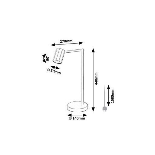 Rábalux Karter Beltéri lámpa  GU10 1X MAX 5 - RAB73029