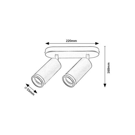 Rábalux Senobia Beltéri lámpa  GU10 2x MAX 35 - RAB73034