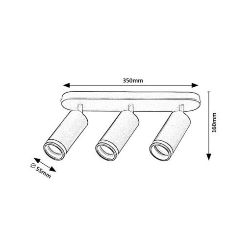 Rábalux Senobia Beltéri lámpa  GU10 3x MAX 35 - RAB73035