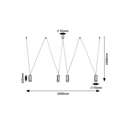 Rábalux Senobia Beltéri lámpa  GU10 4X MAX 5 - RAB73038