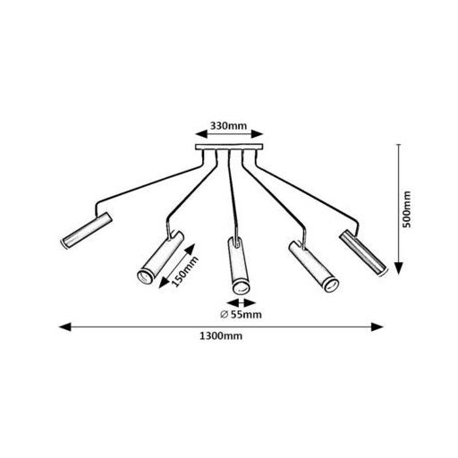 Rábalux Senobia Beltéri lámpa  GU10 5x MAX 35 - RAB73040