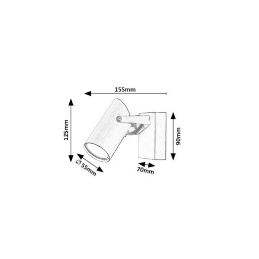 Rábalux Maximilian Beltéri lámpa  GU10 1X MAX 25 - RAB73043