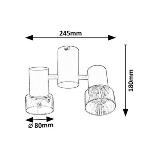 Rábalux Hatice Beltéri lámpa  E14 2x MAX 15 - RAB73053