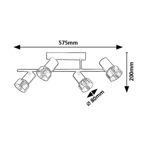 Rábalux Hatice Beltéri lámpa  E14 4x MAX 15 - RAB73054