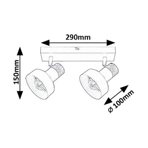 Rábalux Saskia Beltéri lámpa  E14 2x MAX 15 - RAB73056