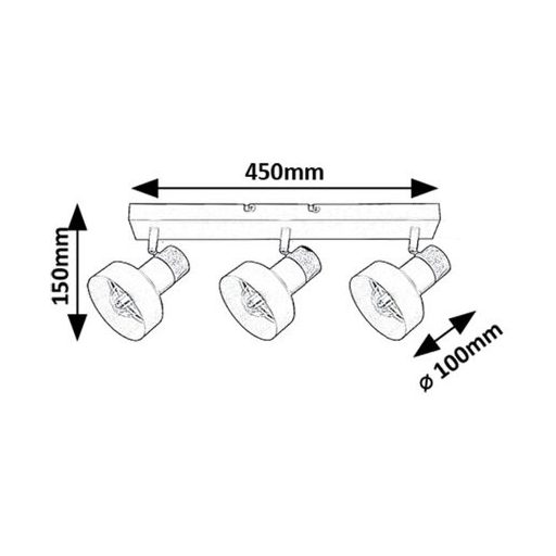 Rábalux Saskia Beltéri lámpa  E14 3x MAX 15 - RAB73057