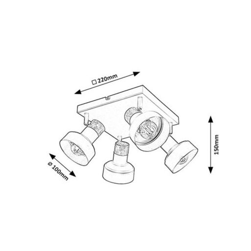 Rábalux Saskia Beltéri lámpa  E14 4x MAX 15 - RAB73058
