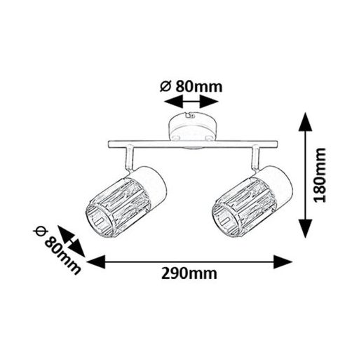 Rábalux Venaro Beltéri lámpa  E14 2x MAX 15 - RAB73060
