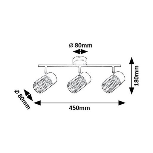 Rábalux Venaro Beltéri lámpa  E14 3x MAX 15 - RAB73061