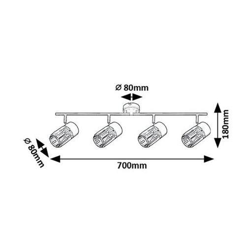Rábalux Venaro Beltéri lámpa  E14 4x MAX 15 - RAB73062