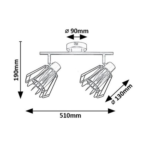 Rábalux Emerencia Beltéri lámpa  E14 2x MAX 40 - RAB73068