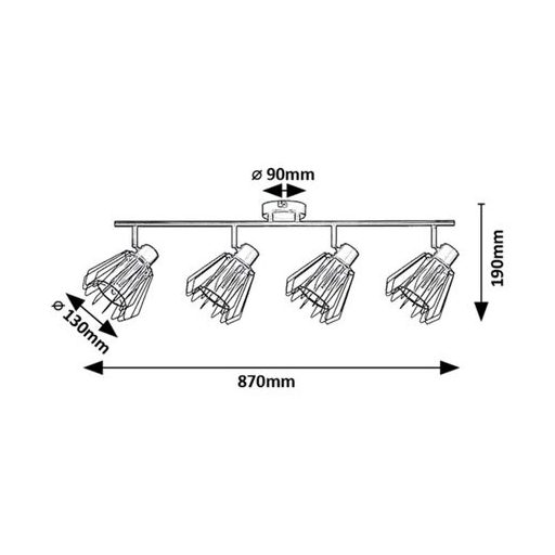 Rábalux Emerencia Beltéri lámpa  E14 4x MAX 40 - RAB73070
